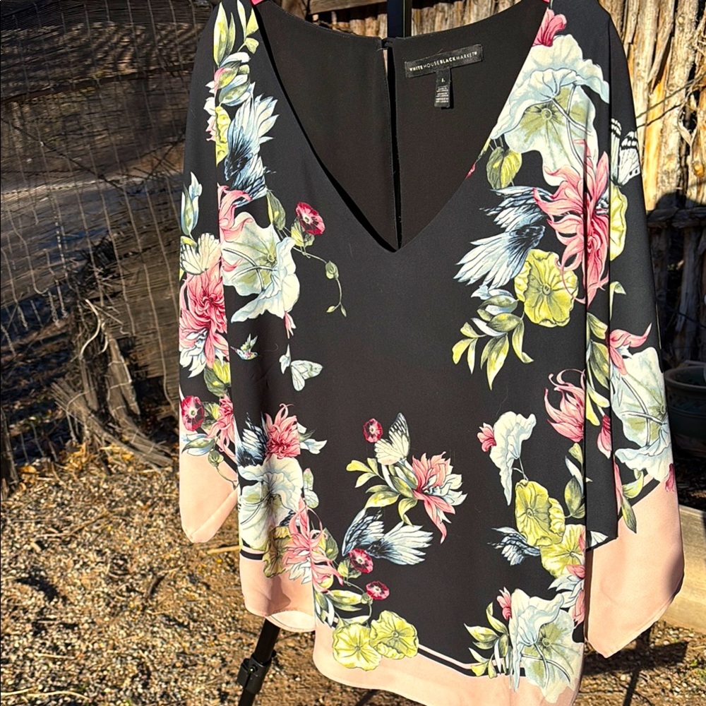 Multicolored Asymmetrical Boxy Blouse